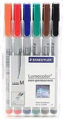 Staedtler - Lumocolor Wet-Erase Marker 6-Pack